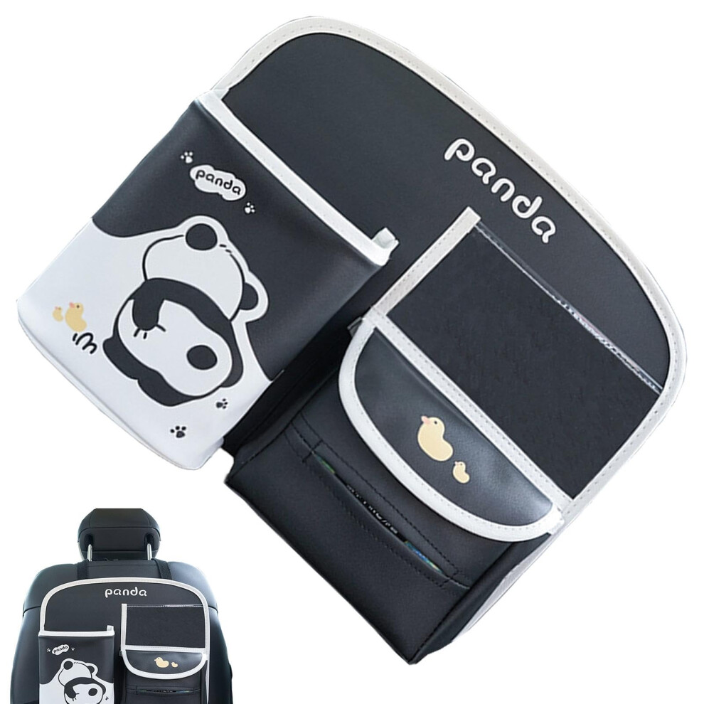 Car Backseat Organizer Panda Pattern Large Capacity With Cup Holders And Tissue Box For Travel 9001264388560