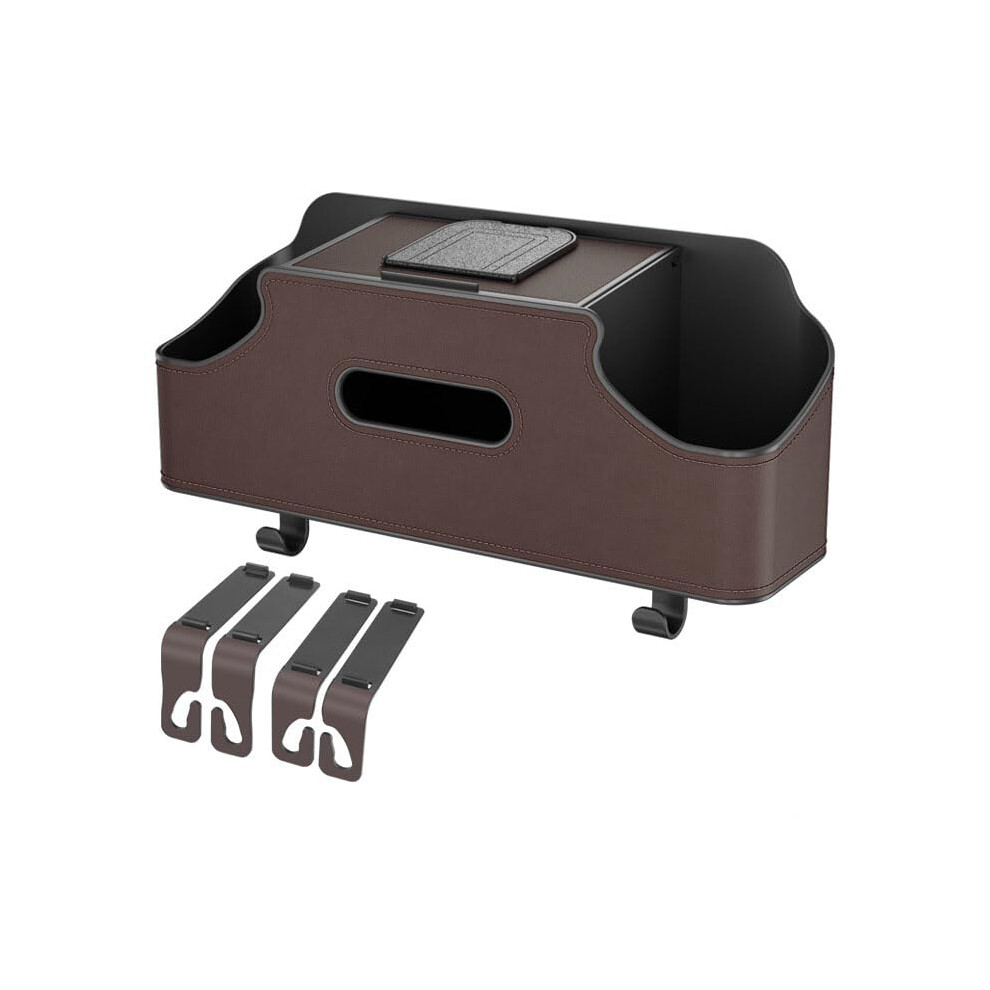 Car Back Seat Organizer Pu Leather With Cup Holders And Tissue Box For Beetle 20122021 Brown 9119770229823