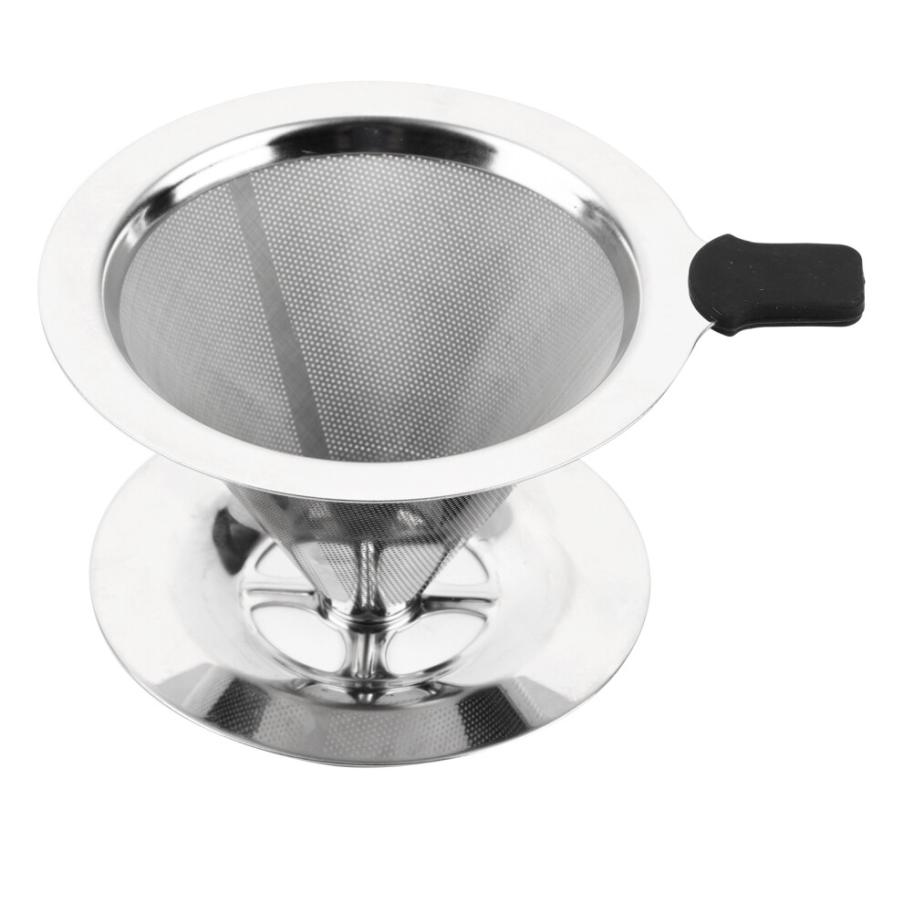 Easy To Clean Compact And Easy To Carry Paperless Reusable Coffee Filter Stainless Steel Cone Drip Coffee Filter Double Mesh Coffee Filter Maintains O 9466005093378