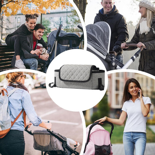 Stroller Organizer Bag, Oxford Cloth Portable with Shoulder Strap 2