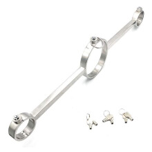 Stainless Steel Bondage Handcuffs Press Lock Design Restraints Wrist Cuffs