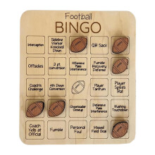 Bingo Set with Cards for Sports, Family Game and Wooden Game, Rugby