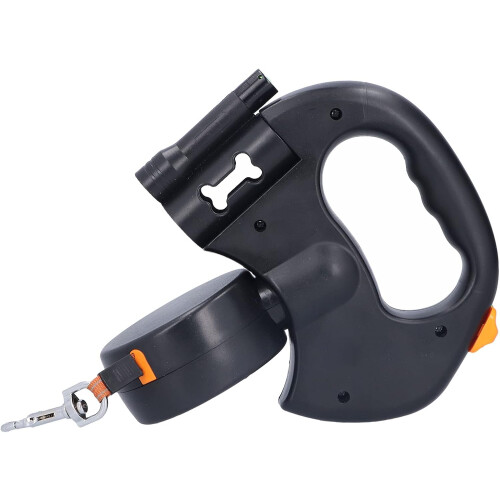 Retractable Double Dog Leash 3.0M Nylon Reflective with Rotating Buckle 2