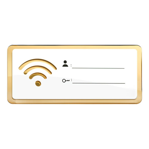 WiFi Password Sign, Acrylic Display, Guest Network, Easy Installation, Modern
