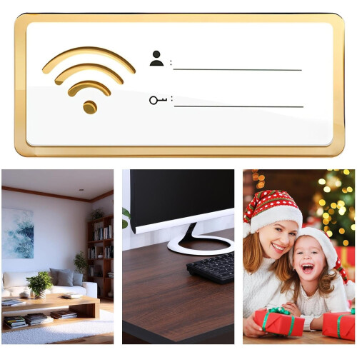 WiFi Password Sign, Acrylic Display, Guest Network, Easy Installation, Modern 2