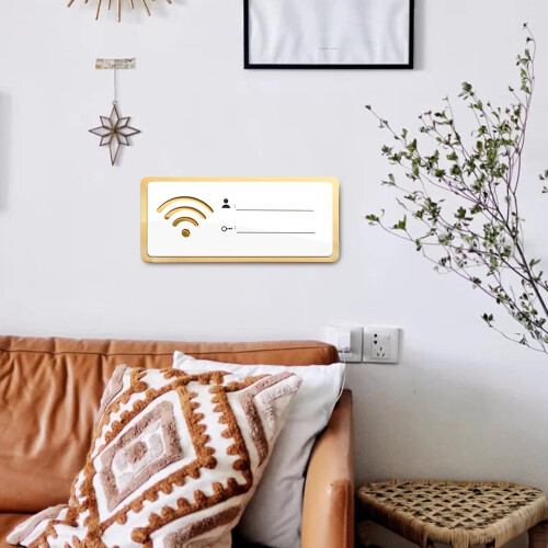 WiFi Password Sign, Acrylic Display, Guest Network, Easy Installation, Modern 1