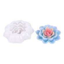 3D-bloemharsvormen voor het maken van kaarsenzeepmuffins
