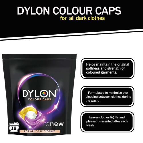 Dylon Dylon Dark & Colour Caps 18 x 2 Wash Loads 1