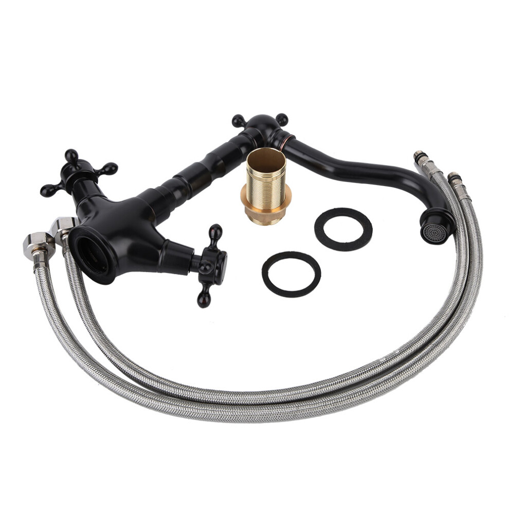 Timeless Solid Brass Kitchen Faucet, Oil Rubbed Bronze Finish And Wall Mount Design For A Sophisticated Look 9466005089821