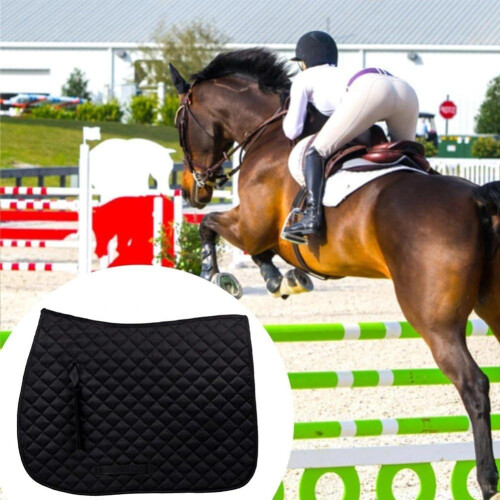 ShockAbsorbing, Breathable Western Saddle Pad for Stable Riding, Black 2