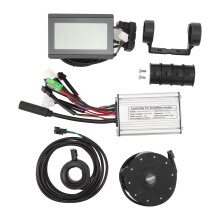 Controlador de motor elétrico com display LCD, kit de conversão à prova d'água para motores brushless de 36V/48V/500W com design de dissipação