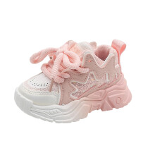 Trainers Girls Running Shoes Kids Lightweight Breathable Trainers Indoor Outdoor Non Slip Rubber Soles Pink UK 4.5 Child