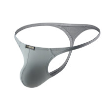 Men's Sexy Erotic Thong Low Waist Breathable Underwear Comfortable String Body Panties Lightweight Plain GString Lingerie Slim Fit Panties S Gray