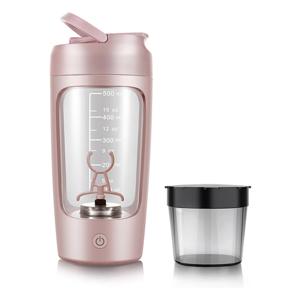 Pink Shaker Bottle 650 Ml Capacity, 7000 Rpm Electric Mixer, Usbc Quick Charge, Automatic Protein Shaker,