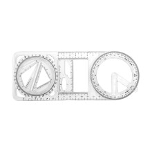 1/2/3 PCs Multifunctional Geometric Ruler Plastic Design Ruler Geometric Drawing Template Measuring Tool School Supply 1 set