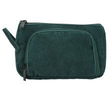 Kosmetiktasche für Damen, Cord-Make-up-Tasche mit Reißverschluss, Reise-Toilettenartikel-Organizer, große Kapazität, Beauty-Aufbewahrungstasche,