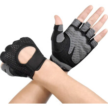 Fitnesshandschuhe mit rutschfester Handfläche, atmungsaktivem Mesh-Gewebe, Silikon-Heißprägung und vollständigem Handflächenschutz für Damen