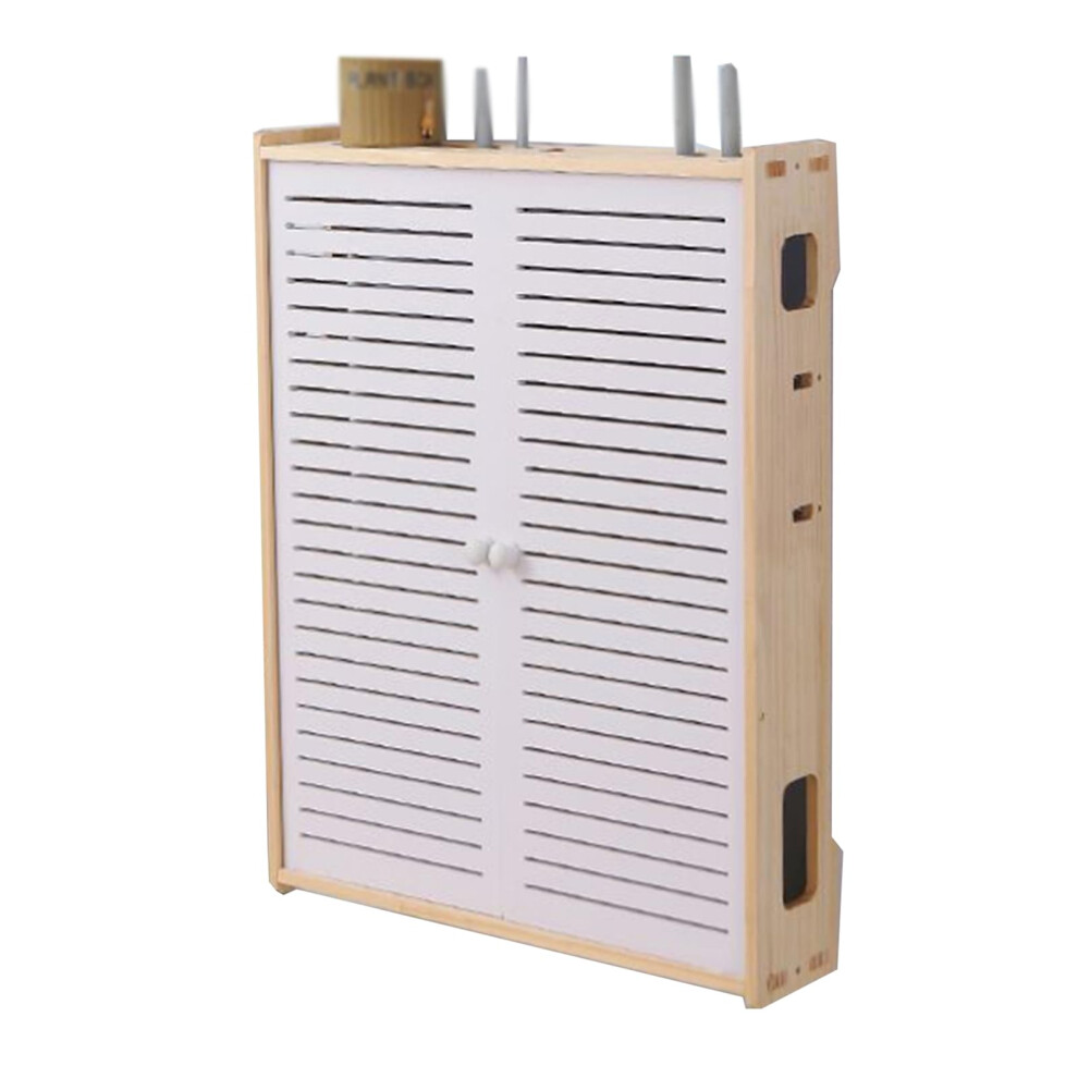 Wallmounted Wifi Router Storage Box, Floating Shelf With Cord Management, Model 9, 45X11x52 Cm 9339159752791
