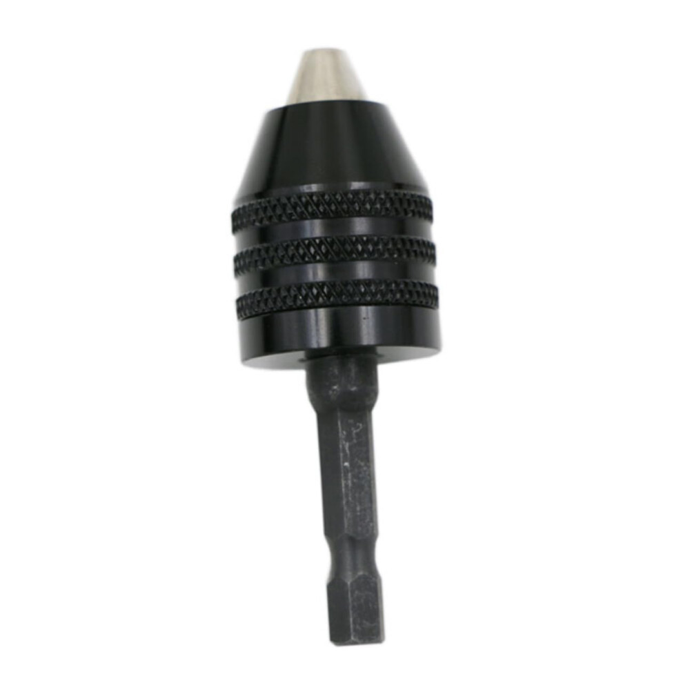 Keyless Mini Drill Chuck 0.38Mm Selflock Drill Bit Holder Hex Shank Adapter Black For Rotary Tools 9323874520582