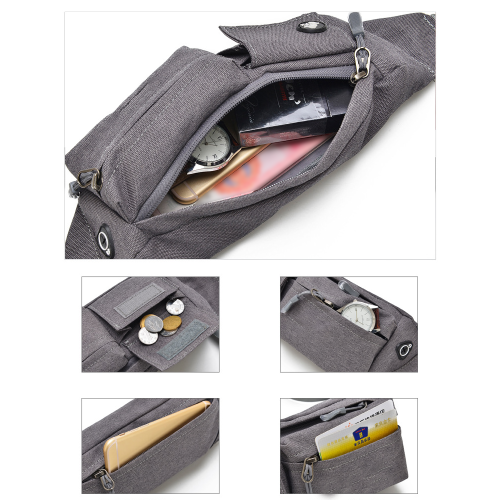 Τσάντα μέσης Crossbody, μεγάλης χωρητικότητας τσάντα μέσης με ρυθμιζόμενο ιμάντα για 2