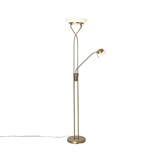 Modern Bronze Floor Lamp with LED, Dimmer, Reading Lamp  Empoli