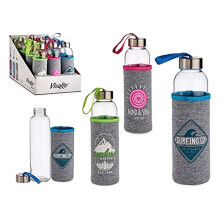 Sport Glass Bottle with Neoprene Sleeve 500 ml