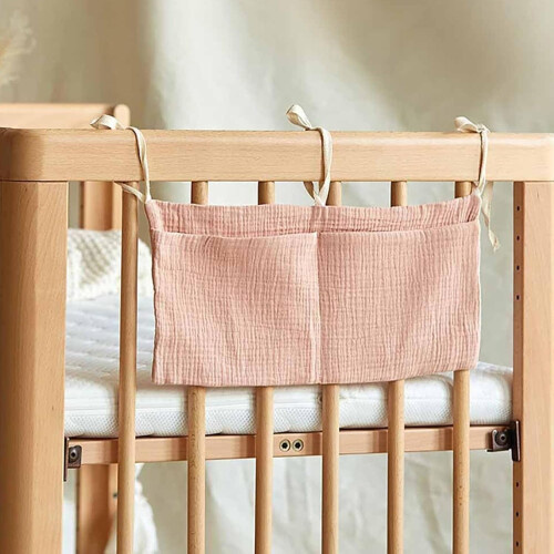 Bed Pockets Bedside Storage, 2Pocket SpaceSaving Bag Caddy, Nursery Organiser 2
