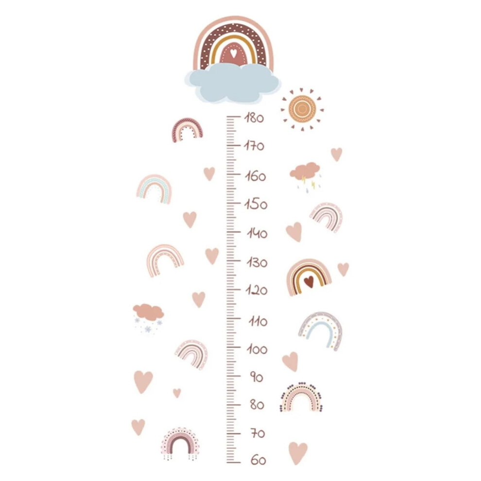Childrens Height Chart Growth Chart For Kids  Cactus Wall Decals Removable Rainbow Sticker For Bedroom Nursery Playroom