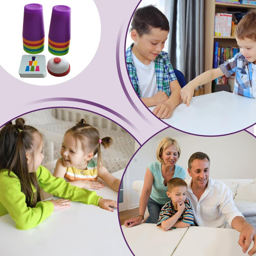 Stacking Cup Toys for Kids, Interactive Nesting Cups, Colourful Stacking Cup Set 2