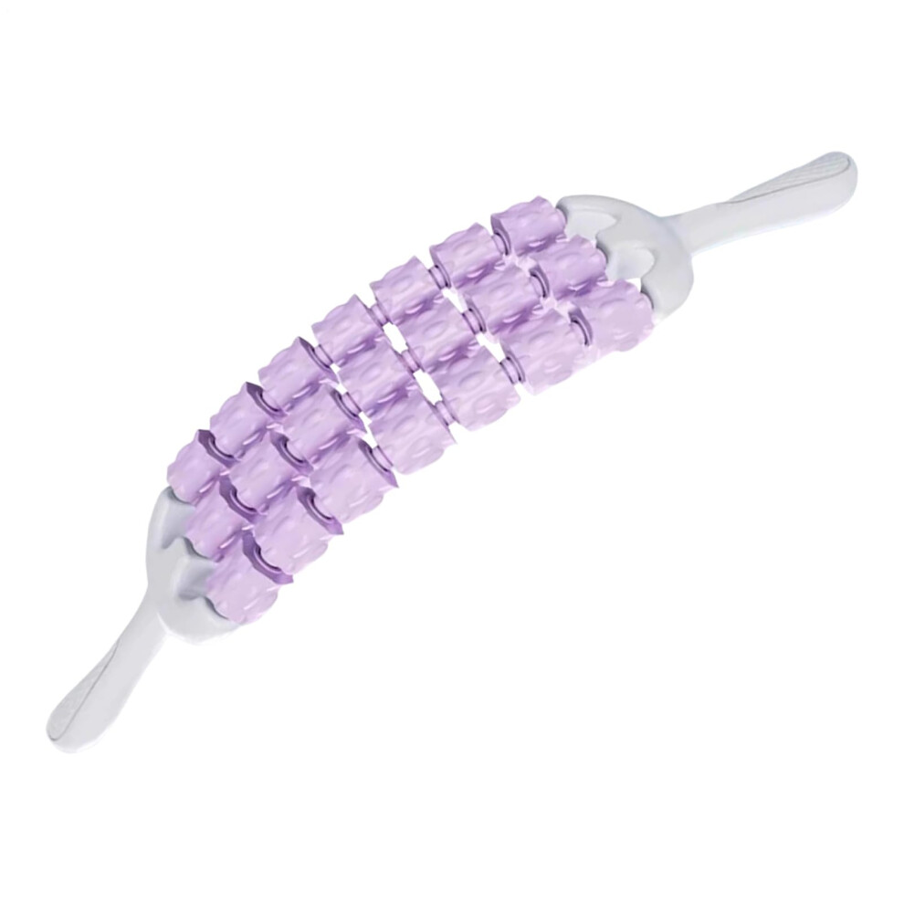 Purple Massage Roller Threerow Flexible Deep Tissue Relaxation For Legs, Arms, Back, Ref: 3977