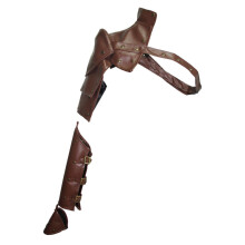 Pezzo di costume dal design monospalla, cintura regolabile con squisita fattura e decorazione con rivetti, bracciale in similpelle per armatura da
