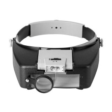 Verstellbare Stirnlampe für präzise Arbeiten, mehrere Vergrößerungsoptionen, Kopflupe mit LED-Licht, freihändige Visierleuchte, Lupenlinse,