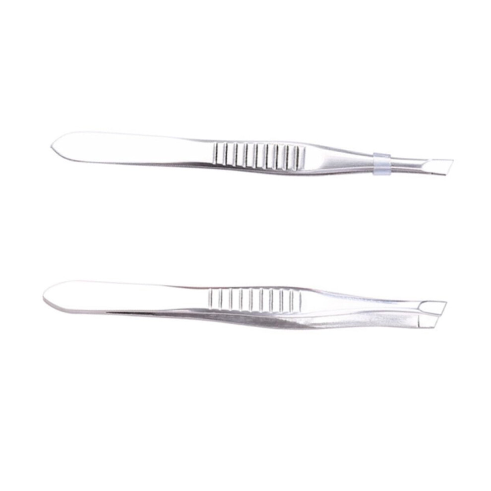 Silver Set Of 2 Makeup Tool Eyebrow Tweezers Precision Tweezers Eyebrow Clip