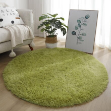 Super Soft Shaggy Area Rug 4cm Plush Pile, AntiSlip Backing, Dark Green 40cm, Living Room Rug, Pet & Kid Friendly, Machine Washable