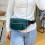 Ευέλικτα στυλ ένδυσης Τσάντα μέσης Crossbody, ρυθμιζόμενο λουράκι και αδιάβροχη για 3
