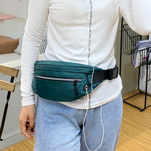 Ευέλικτα στυλ ένδυσης Τσάντα μέσης Crossbody, ρυθμιζόμενο λουράκι και αδιάβροχη για 2