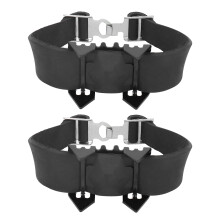 Zapatos antideslizantes para exteriores con cierres giratorios y clips de plástico para bastones, agarres antideslizantes para hielo, nieve y