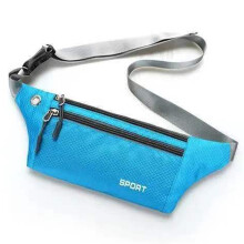Unisex heuptas voor fitness en sport, handsfree opbergruimte, verstelbare antislipriem, lichtgewicht waterdicht nylon, vakken met ritssluiting voor