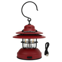 Luminária de LED para barraca com dois níveis de brilho, design decorativo em metal antigo com classificação IPX4 de resistência à água, sua