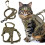 Tactical Cat Harness and Leash Adjustable Green with Control Handle and Mesh Padding 1
