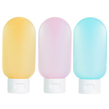 Frascos de viagem recarregáveis, frascos portáteis com bico dosador para produtos de higiene pessoal e cosméticos, recipientes leves e à prova de