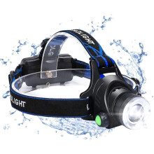 Vielseitige taktische Stirnlampe, freihändig nutzbar mit USB-Akku, wasserdicht (IP64), einstellbarer Fokus für Nah- und Fernsicht.