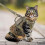 Tactical Cat Harness and Leash Adjustable Green with Control Handle and Mesh Padding 2