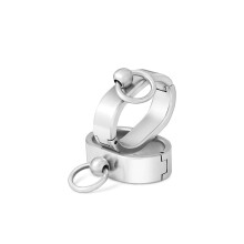 Oval Handcuffs Stainless Steel Brushed Hand Cuffs with ORing (Inner Diameter 55 mm) Inner Ø 55 mm
