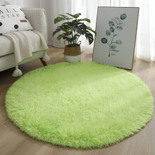 Antislip Shaggy for Rug 4cm Velvet Pile Soft Plush Carpet With Nonslip Backing Light Green For Living Room And Bedroom