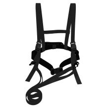 Kids Ski Training Harness With Speed Control Leash And Adjustable Safety Belt For Beginner Skiing Snowboarding Black