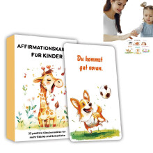 Inspirational Cards for Kids, 32 German Motivational Cards, Animal Theme