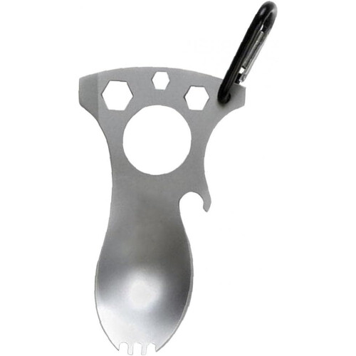 Εξαιρετικά ελαφρύ πολυεργαλείο Spork, γκρι, ανοξείδωτο ατσάλι κατάλληλο για