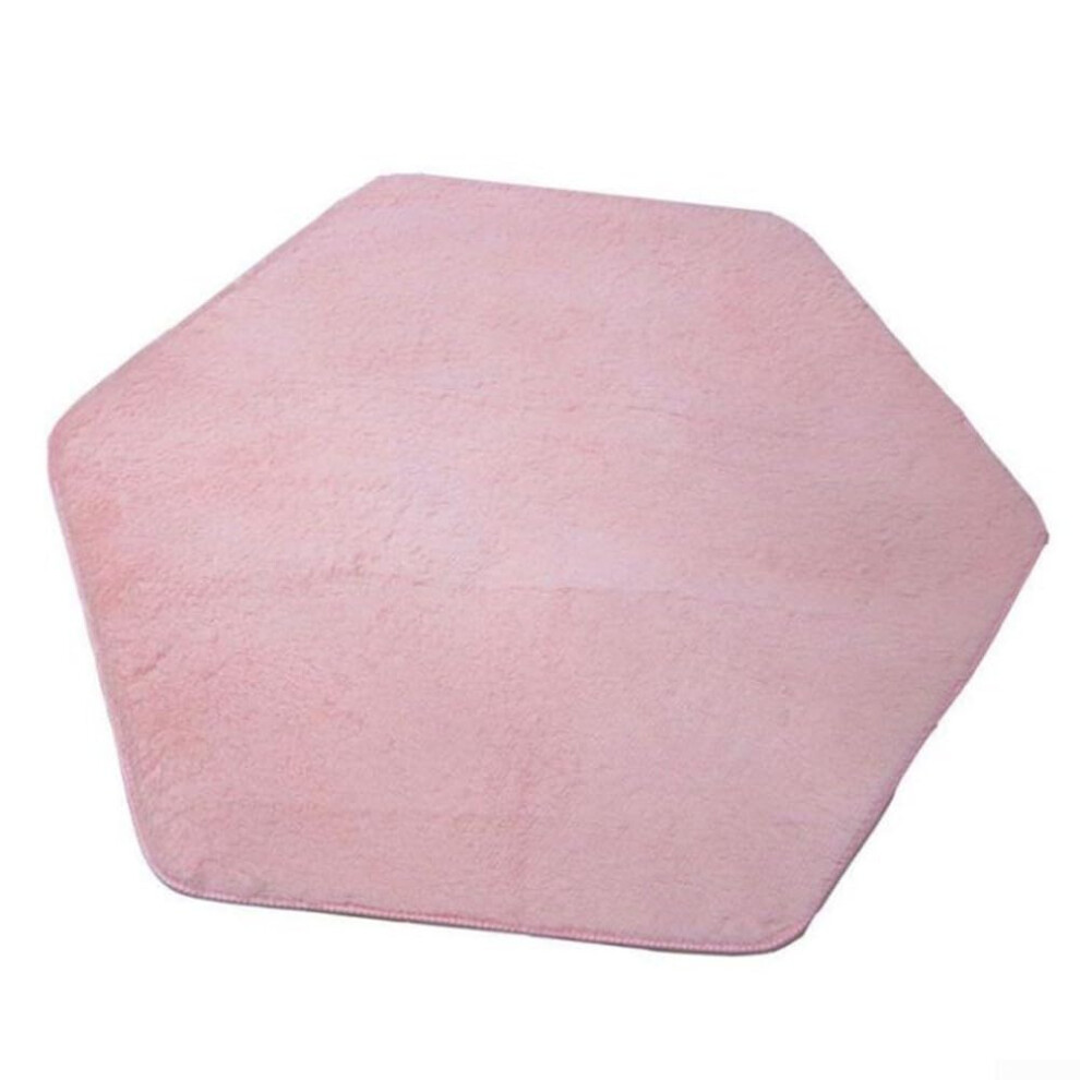 Hexagon Tent Mat 140X120 Cm Plush Play Rug Crawling Baby Mat Blue/Pink