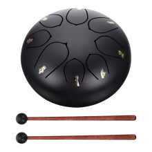 Steel Drum Tongue Hand Pan Drum Kit Percussion Instrument 8 Tone Handpan Drum Book Mallets Drumsticks for Meditation Entertainment Concert Yoga